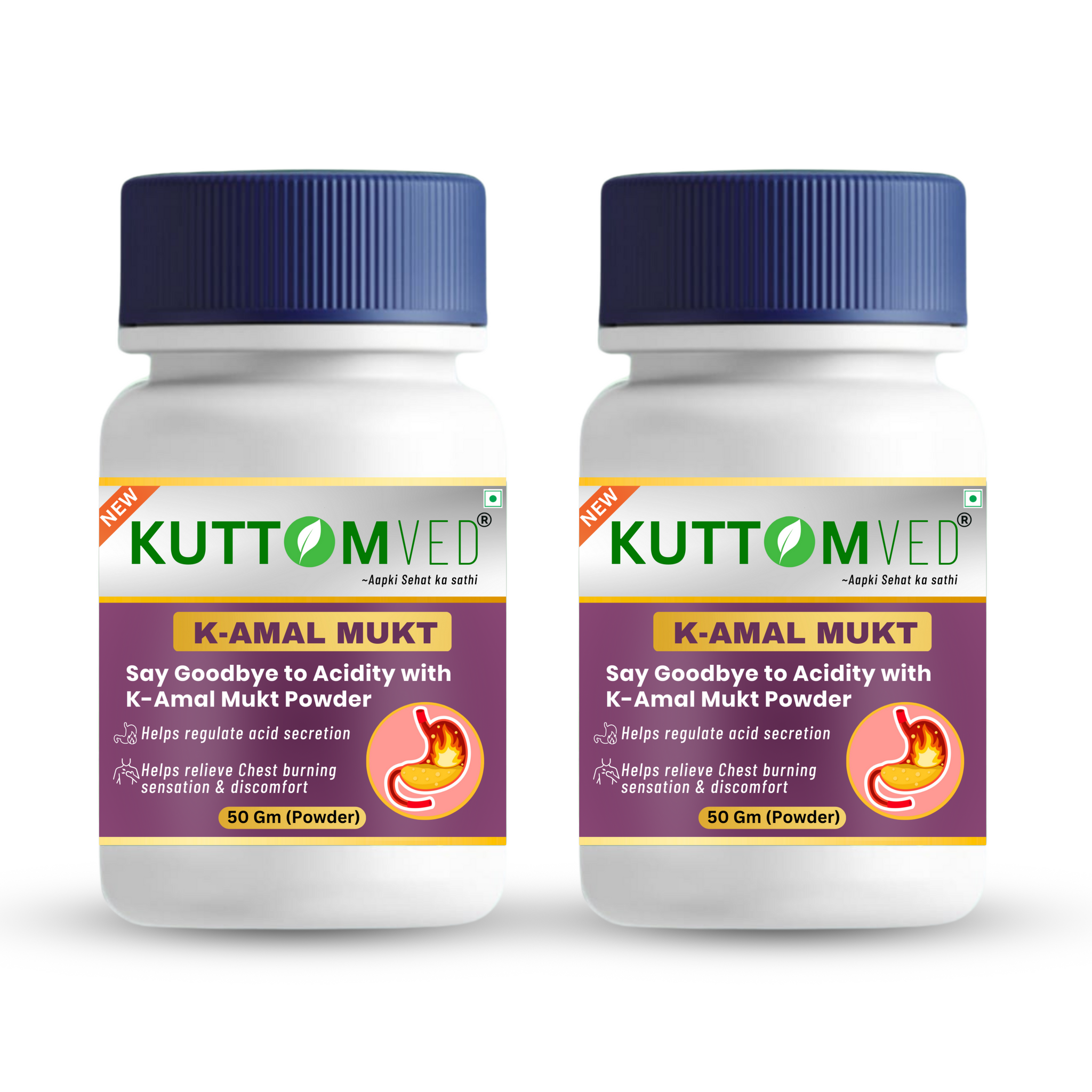 Pack Of 2 | Full 1 Month Course | Acidity Care Ayurvedic Powder | K-AMAL MUKT